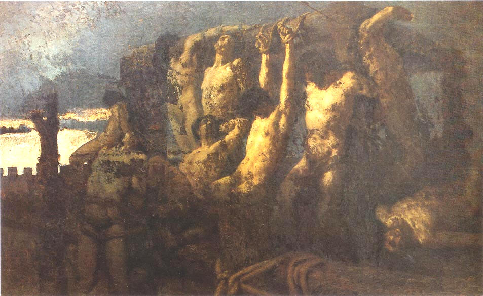 Gaetano Previati, Gli ostaggi di Crema, 1879 (Crema, Museo civico di Crema e del Cremasco)